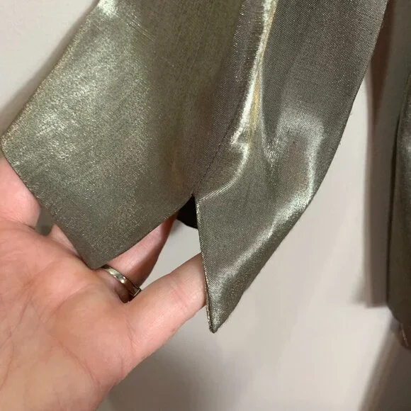 Alex Evenings Green Beaded Sequin Size 8 Jacketed Dress 2 Pc Sleeveless V neck - Picture 6 of 13